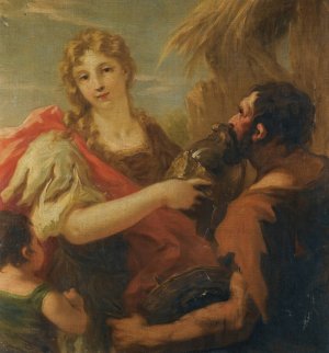 Erminia And The Shepherds by Giovanni Antonio Pellegrini Oil Painting