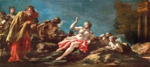 The Judgment Of Midas by Giovanni Antonio Pellegrini Oil Painting