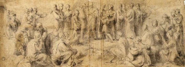 Main Product Photo of Multiplication of the Loaves and Fishes Painting by Giovanni Antonio Sogliani