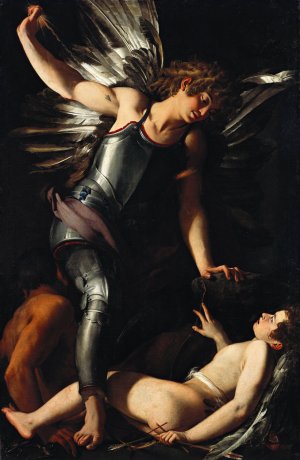 The Divine Eros Defeats The Earthly Eros by Giovanni Baglione Oil Painting