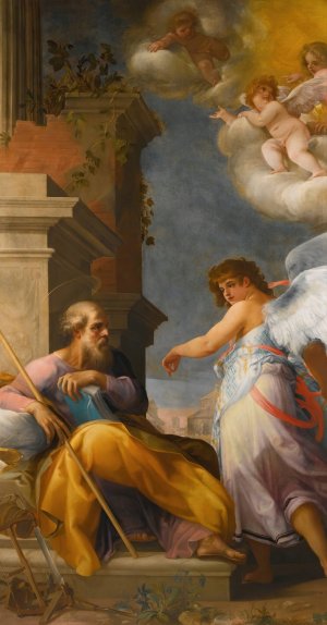 The Dream Of Saint Joseph by Giovanni Baglione Oil Painting