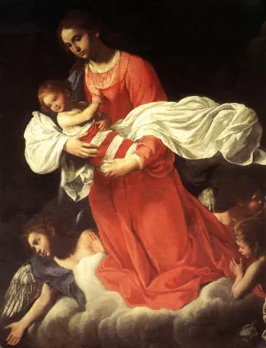 The Virgin and the Child with Angels by Giovanni Baglione Oil Painting