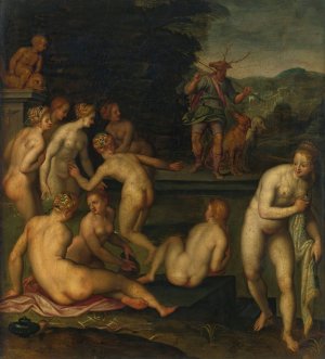 Diana And Actaeon by Giovanni Balducci Oil Painting