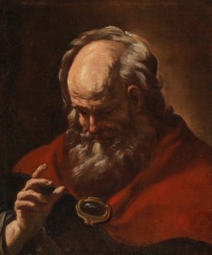 God the Father blessing by Giovanni Battista Beinaschi Oil Painting