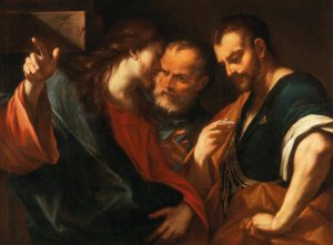 The Tribute Money by Giovanni Battista Beinaschi Oil Painting
