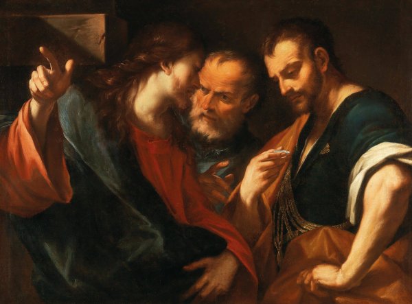 The Tribute Money by Giovanni Battista Beinaschi - Hand-Painted Oil Painting Reproduction