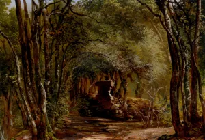 Ruins In The Forest painting by Giovanni-Battista Camuccini