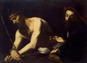 Christ and Caiaphas painting by Giovanni Battista Caracciolo
