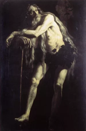 St Onophrius Oil painting by Giovanni Battista Caracciolo