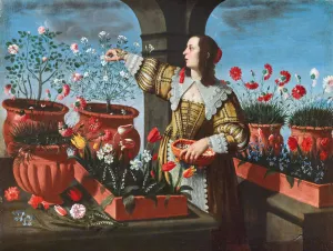 Allegory of the Seasons or Allegories of the Senses II by Giovanni Battista Cartei Oil Painting