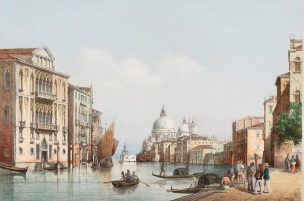 Venezia  by Giovanni-Battista Cecchini - Hand-Painted Oil Painting Reproduction