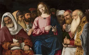 Christ among the Doctors by Giovanni Battista Cima Da Conegliano Oil Painting