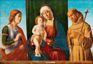 Madonna and Child between Two Saints by Giovanni Battista Cima Da Conegliano Oil Painting