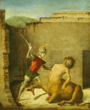 Theseus Killing the Minotaur by Giovanni Battista Cima Da Conegliano Oil Painting
