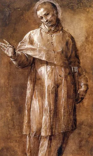 St Carlo Borromeo Oil painting by Giovanni Battista Crespi