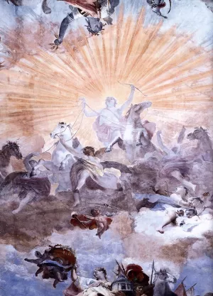 Apollo's Carriage by Giovanni Battista Crosato - Oil Painting Reproduction