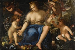 Allegory Of The Earth, With The Four Seasons by Giovanni Battista Discepoli Oil Painting