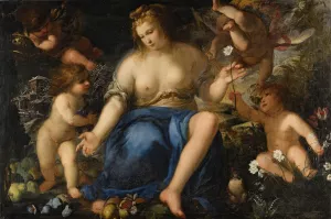 Allegory Of The Earth, With The Four Seasons by Giovanni Battista Discepoli Oil Painting