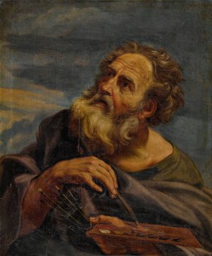 Saint Luke by Giovanni Battista Gaulli Oil Painting