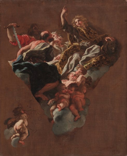 Sketch for 'The Four Prophets of Israel' by Giovanni Battista Gaulli - Hand-Painted Oil Painting Reproduction