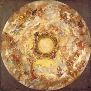 St. Agnes is Received into Heaven by Giovanni Battista Gaulli Oil Painting