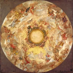 St. Agnes is Received into Heaven by Giovanni Battista Gaulli Oil Painting