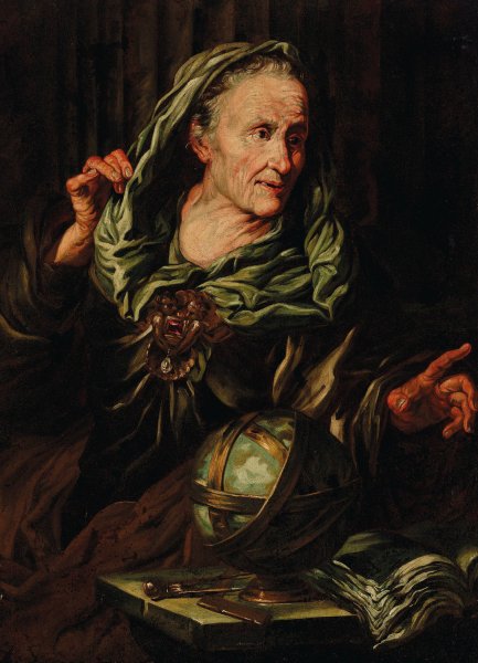 A fortune teller by Giovanni Battista Langetti - Hand-Painted Oil Painting Reproduction