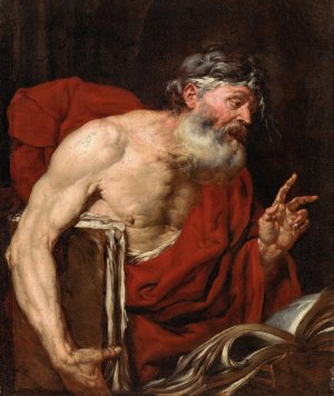 A Philosopher by Giovanni Battista Langetti Oil Painting