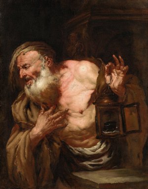 Diogenes by Giovanni Battista Langetti Oil Painting