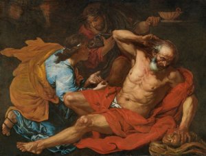 Joseph Interpreting The Baker's Dream Oil painting by Giovanni Battista Langetti