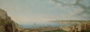 A View of the Bay of Naples, Looking Southwest from the Pizzofalcone Toward Capo di Posilippo by Giovanni Battista Lusieri Oil Painting