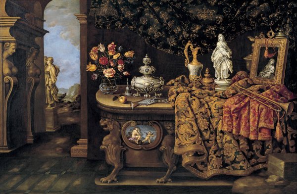 The Five Senses by Giovanni Battista Manerius - Hand-Painted Oil Painting Reproduction