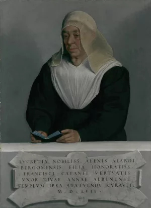 Lucrezia Agliardi Vertova by Giovanni Battista Moroni Lucrezia Agliardi Vertova by Giovanni Battista Moroni Oil Painting