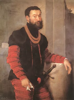 Portrait of a Soldier Oil painting by Giovanni Battista Moroni