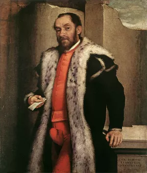 Portrait of Antonio Navagero by Giovanni Battista Moroni - Oil Painting Reproduction