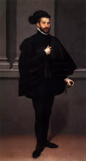 The Black Knight Oil painting by Giovanni Battista Moroni