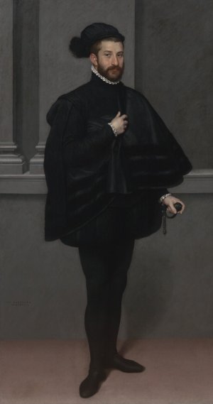 The Knight in Black by Giovanni Battista Moroni Oil Painting