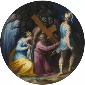 Christ Carrying The Cross by Giovanni Battista Naldini Oil Painting