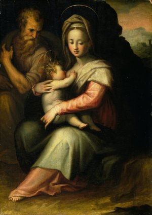 The Rest on the Flight into Egypt by Giovanni Battista Naldini Oil Painting