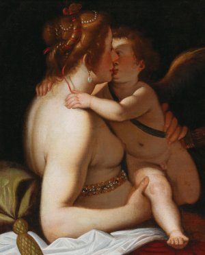 Venus and Cupid by Giovanni Battista Paggi Oil Painting