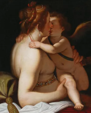 Venus and Cupid by Giovanni Battista Paggi Oil Painting