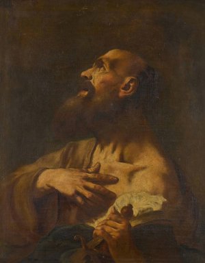 Saint Paul by Giovanni Battista Piazzetta (Follower) Oil Painting