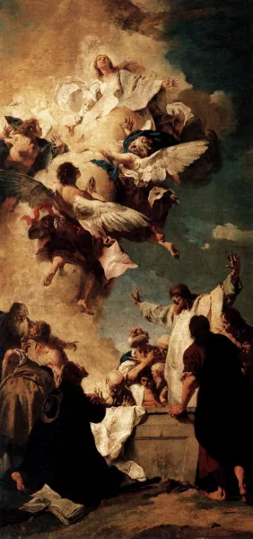 Assumption of the Virgin by Giovanni Battista Piazzetta - Oil Painting Reproduction