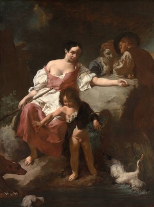 Pastoral Scene by Giovanni Battista Piazzetta Oil Painting