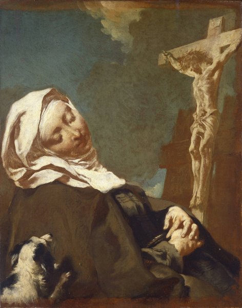 Saint Margaret of Cortona  by Giovanni Battista Piazzetta - Hand-Painted Oil Painting Reproduction