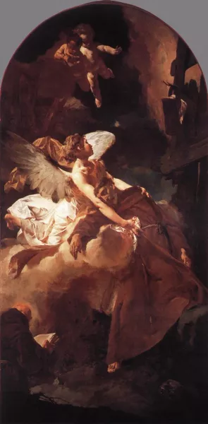 The Ecstasy of St Francis by Giovanni Battista Piazzetta - Oil Painting Reproduction