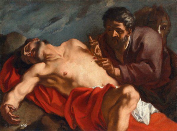 Main Product Photo of The Good Samaritan Painting by Giovanni Battista Piazzetta