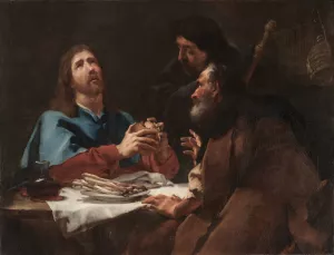 The Supper at Emmaus Oil painting by Giovanni Battista Piazzetta