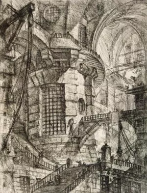 Round Tower by Giovanni Battista Piranesi - Oil Painting Reproduction