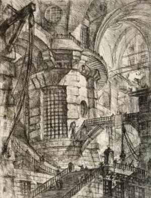 Round Tower by Giovanni Battista Piranesi Oil Painting